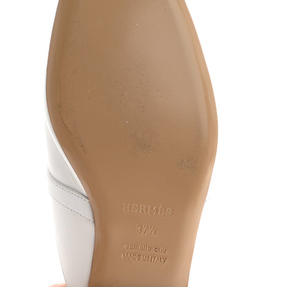 Hermes Calfskin Oz Mules 37.5 White 9 of 11