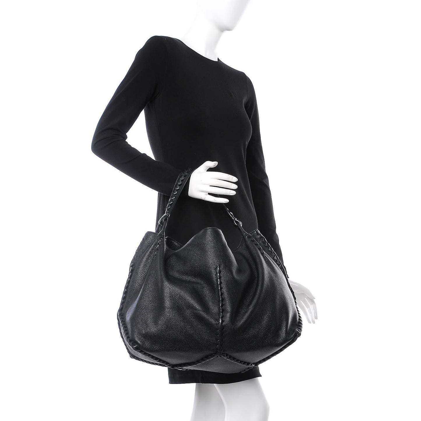 Cervo Deerskin Hobo Nero Black