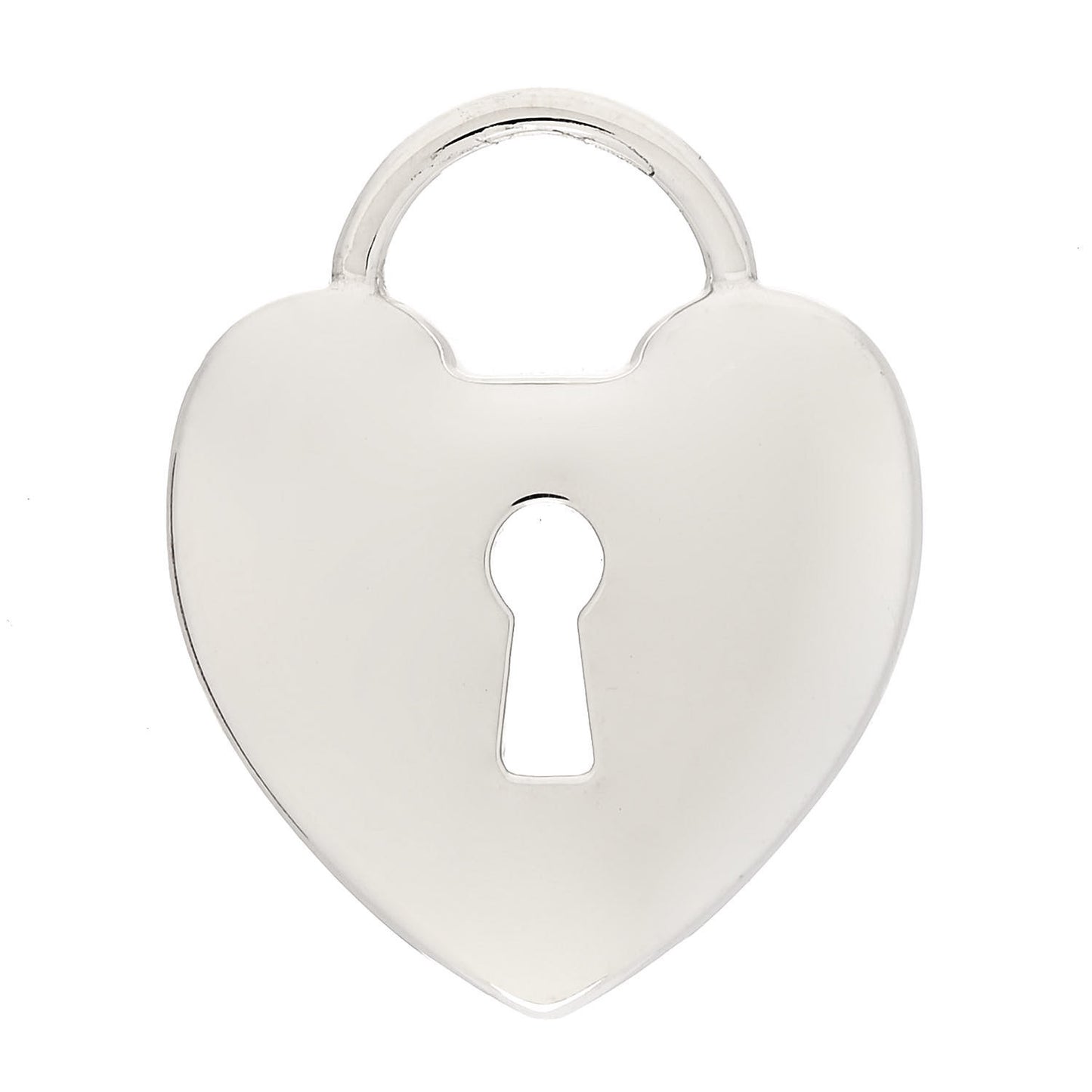 Sterling Silver Heart Lock Charm
