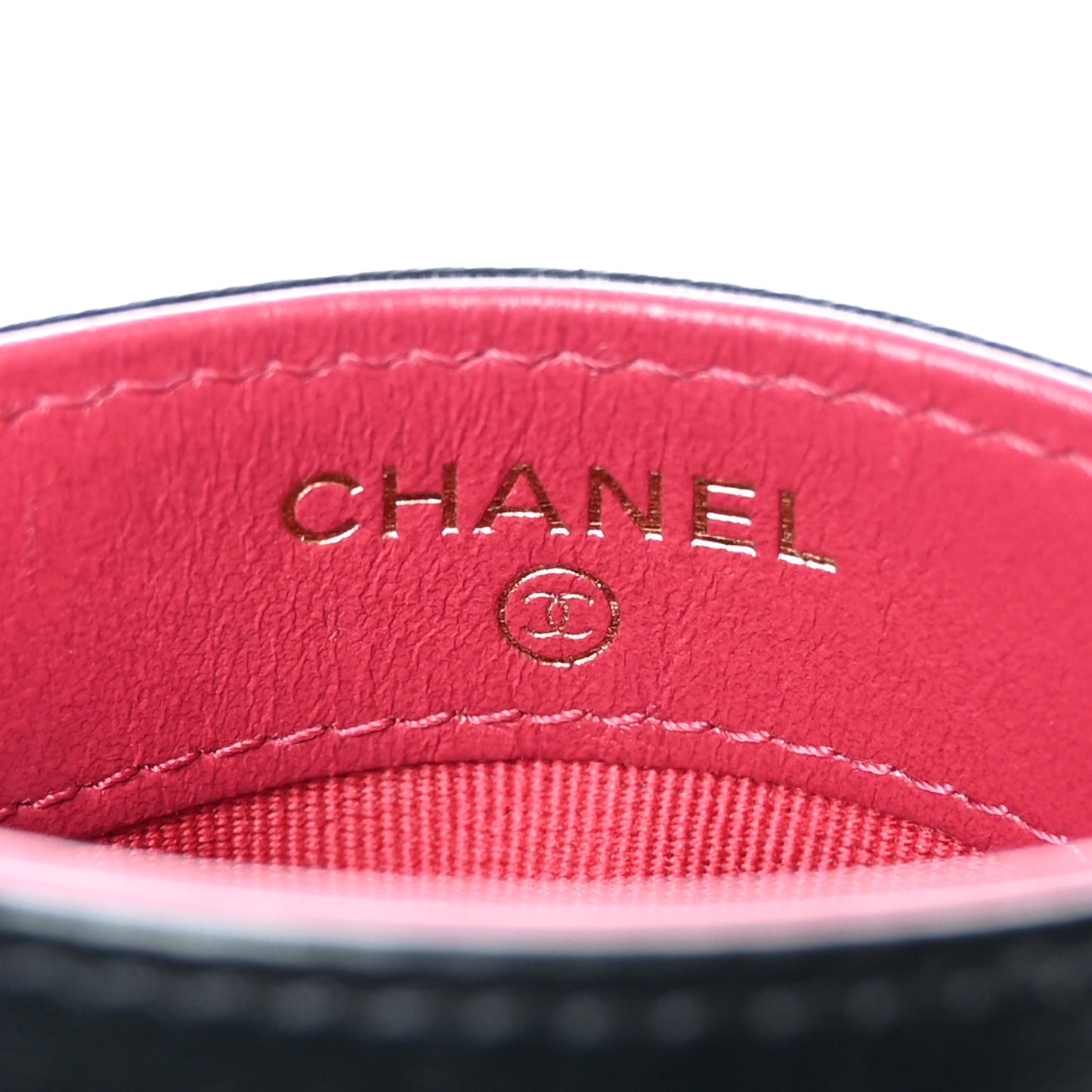 Lambskin Quilted Chanel 19 Card Holder Black