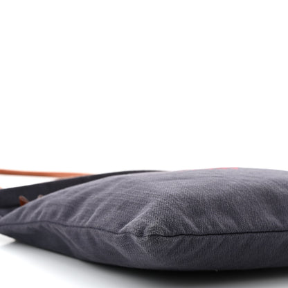 Hermes Canvas Swift Aline Grooming Bag Navy 9 of 10