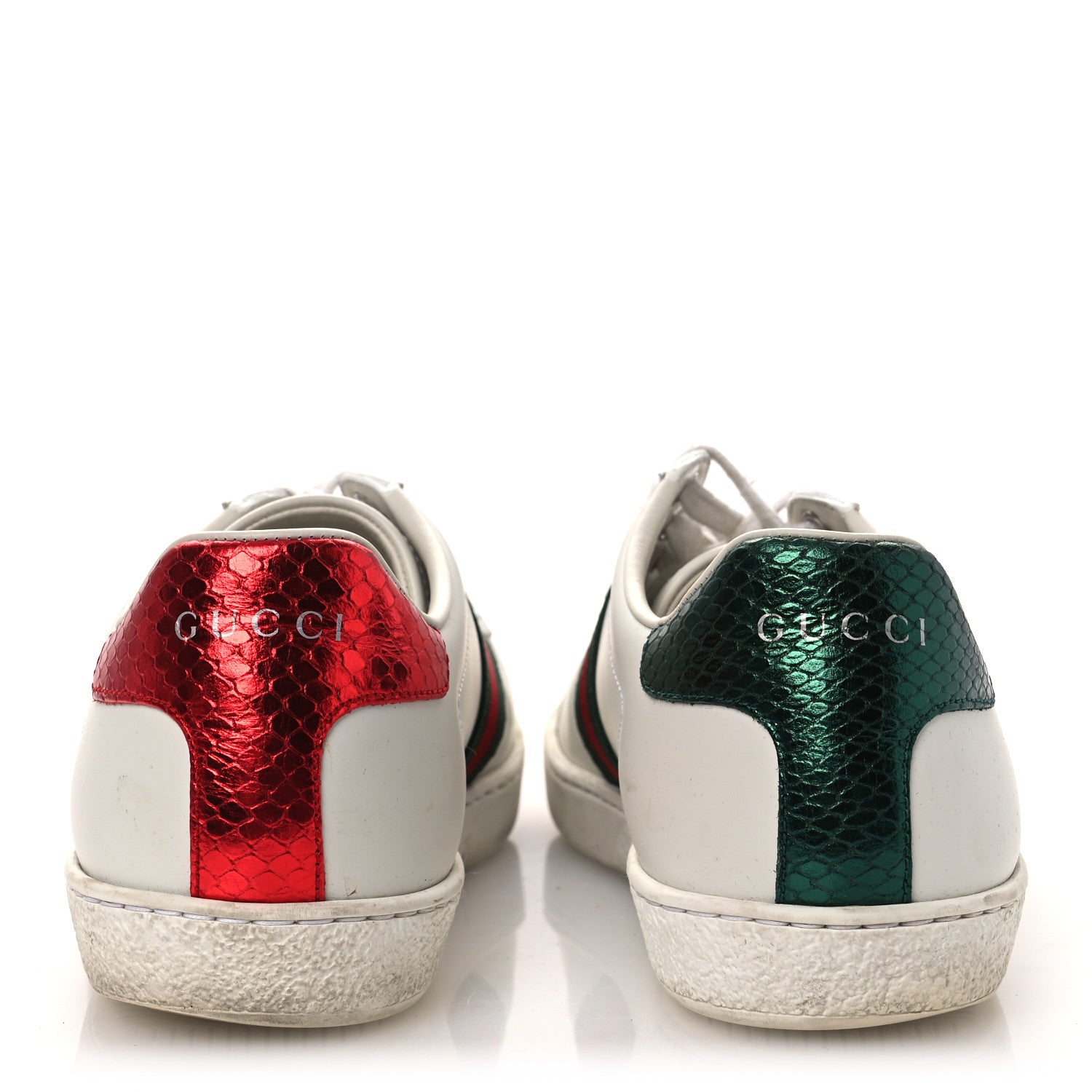 Gucci Calfskin Ayers Bee Embroidered Womens Ace Sneakers 38 White