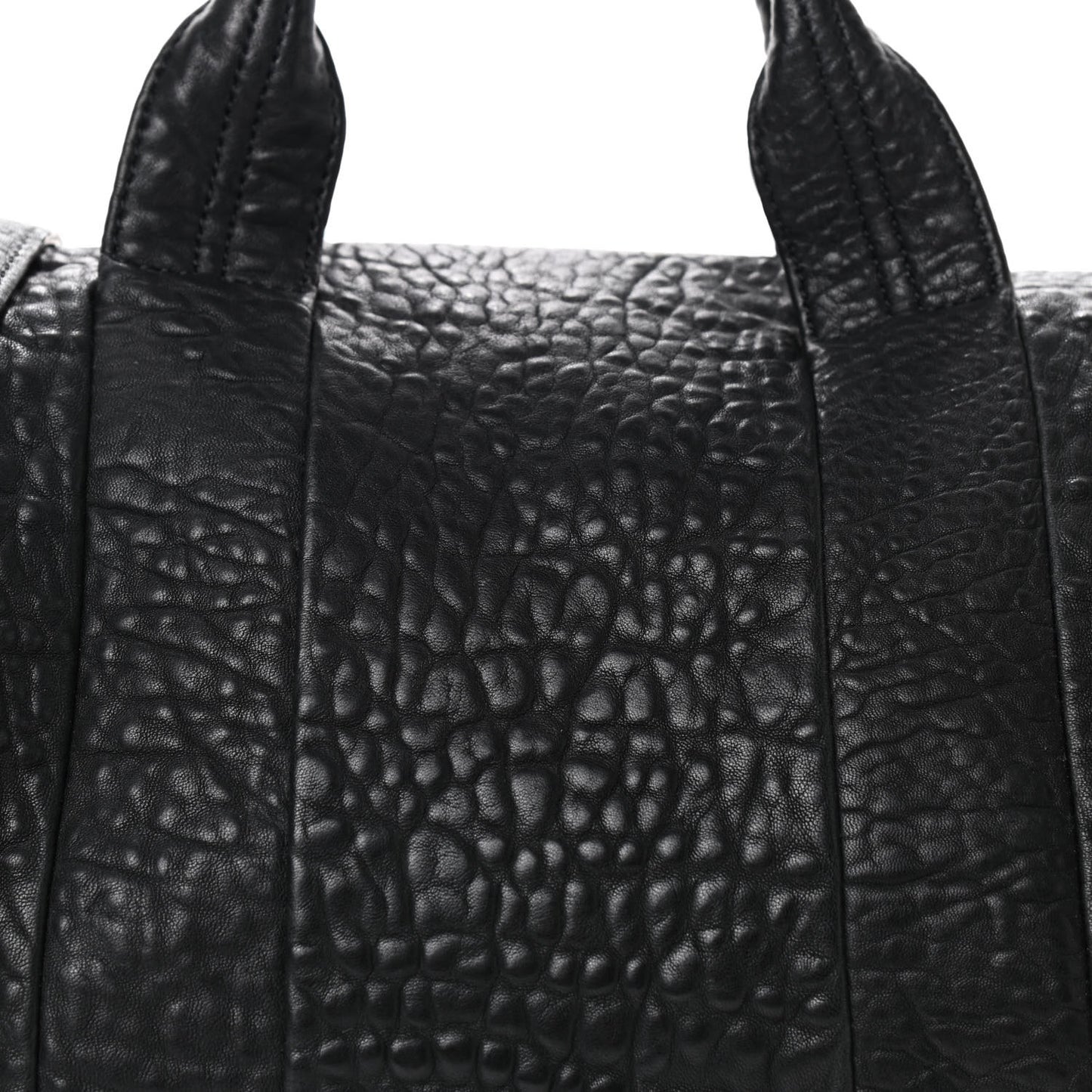 Pebbled Lambskin Rocco Black Rose Gold Hardware