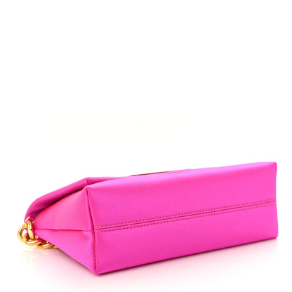 Tom Ford Satin Mini Label Chain Shoulder Bag Hot Pink 4 of 11