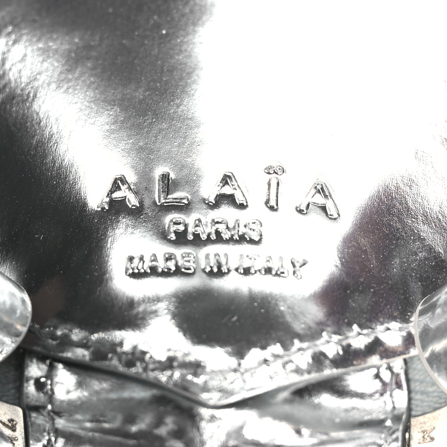 Laminated Eel Le Coeur Bag Argent