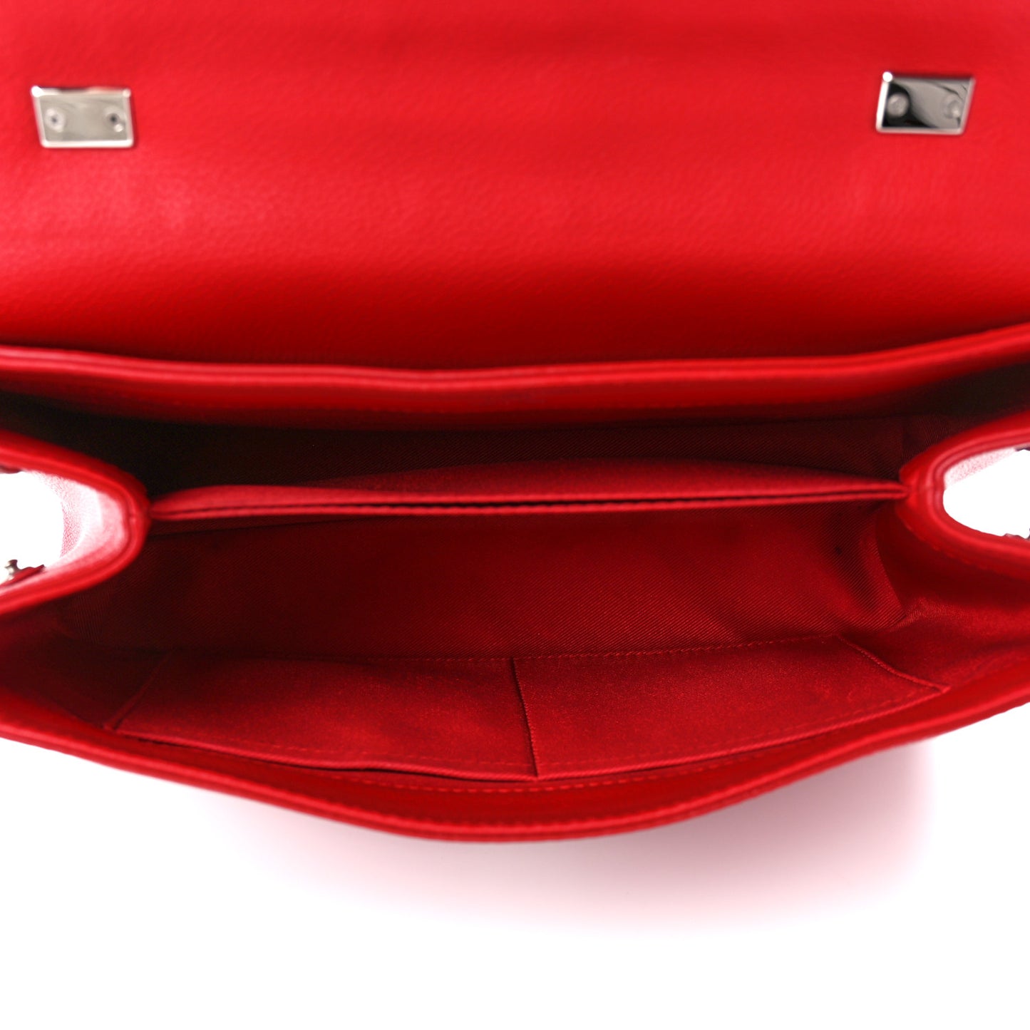 Soft Calfskin Lockme II Top Handle Rubis