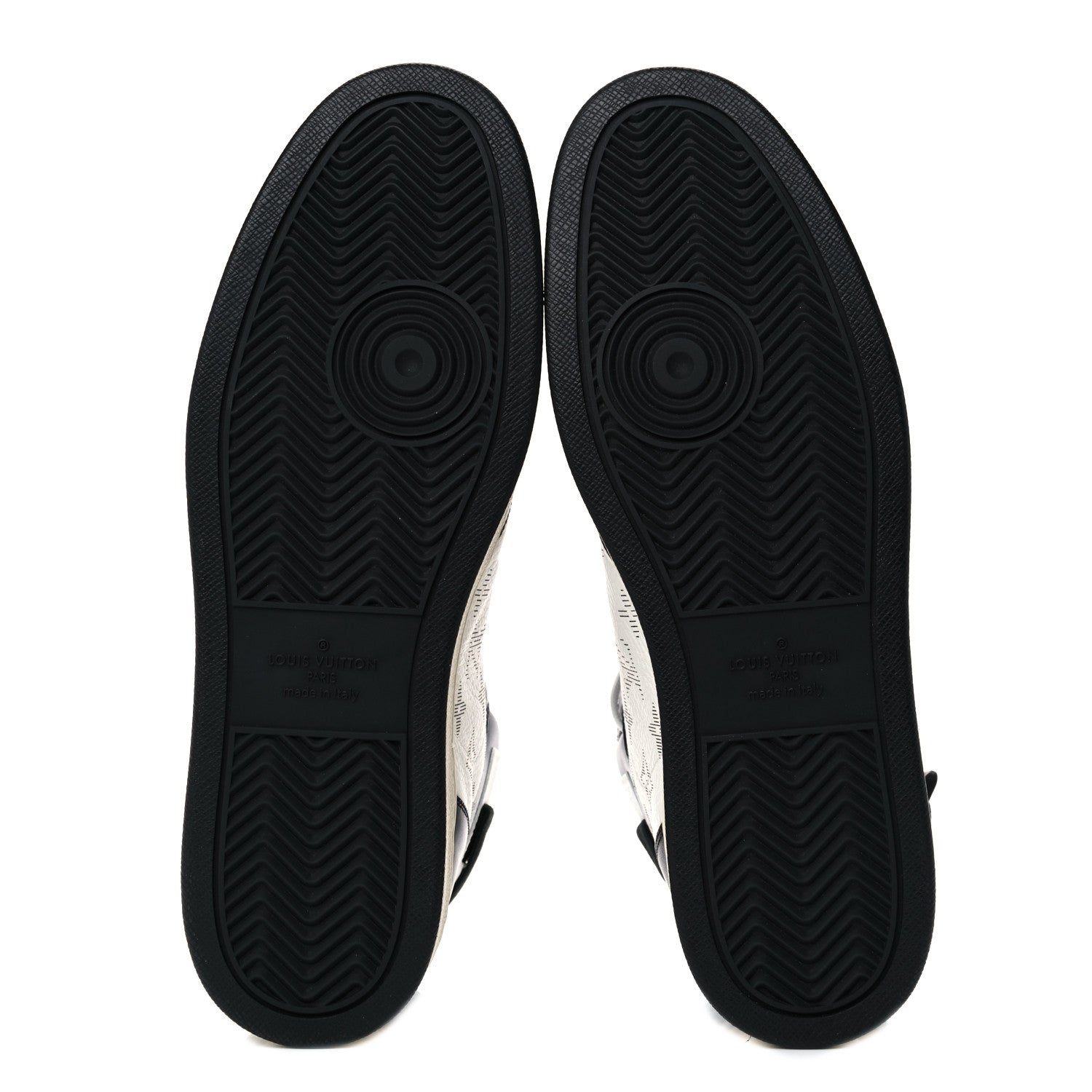 Louis Vuitton Calfskin Monogram Mens Rivoli High Top Sneakers 9.5 Black 5 of 14