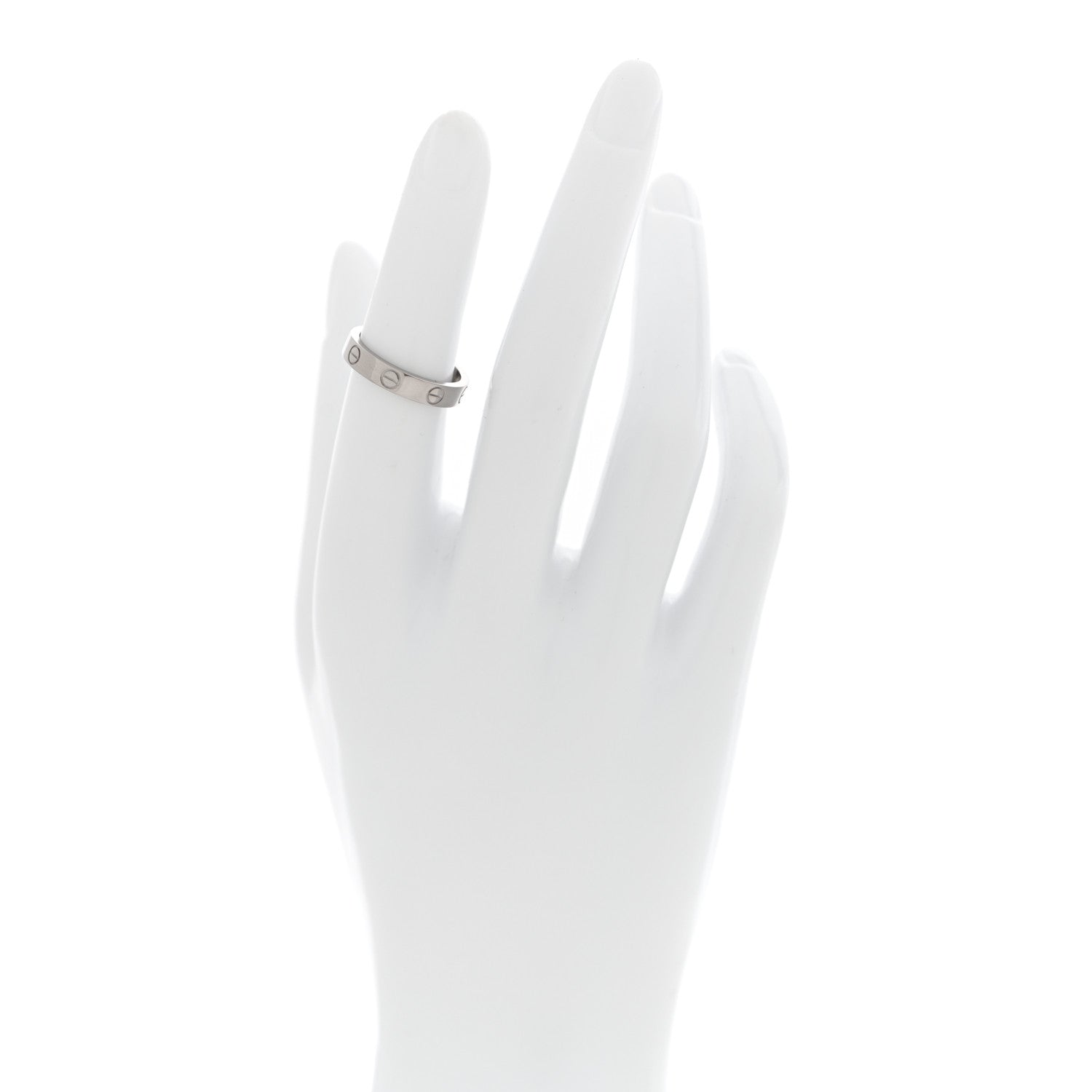 Cartier 18K White Gold 3.5mm LOVE Wedding Band Ring 50 5.25 2 of 5