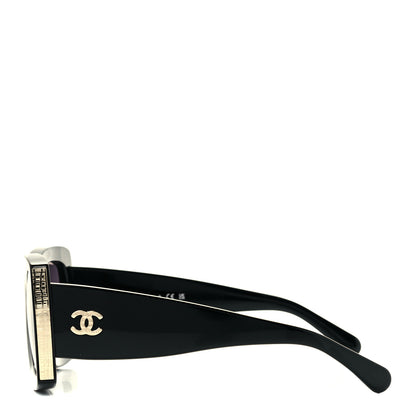Chanel Acetate Rectangle Sunglasses 5435 Black 3 of 8