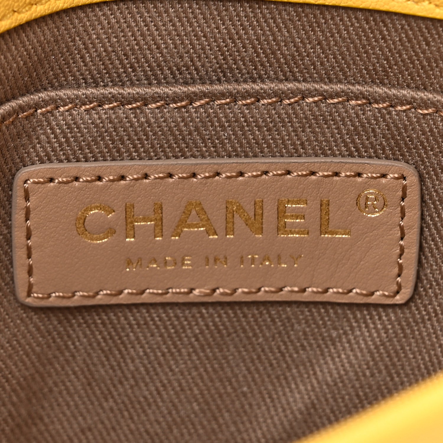Chanel Goatskin Stitched Casual Trip Messenger Flap Yellow 6 of 11
