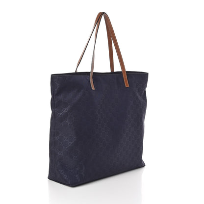 Gucci Nylon Monogram Large Tote Navy 3 of 11