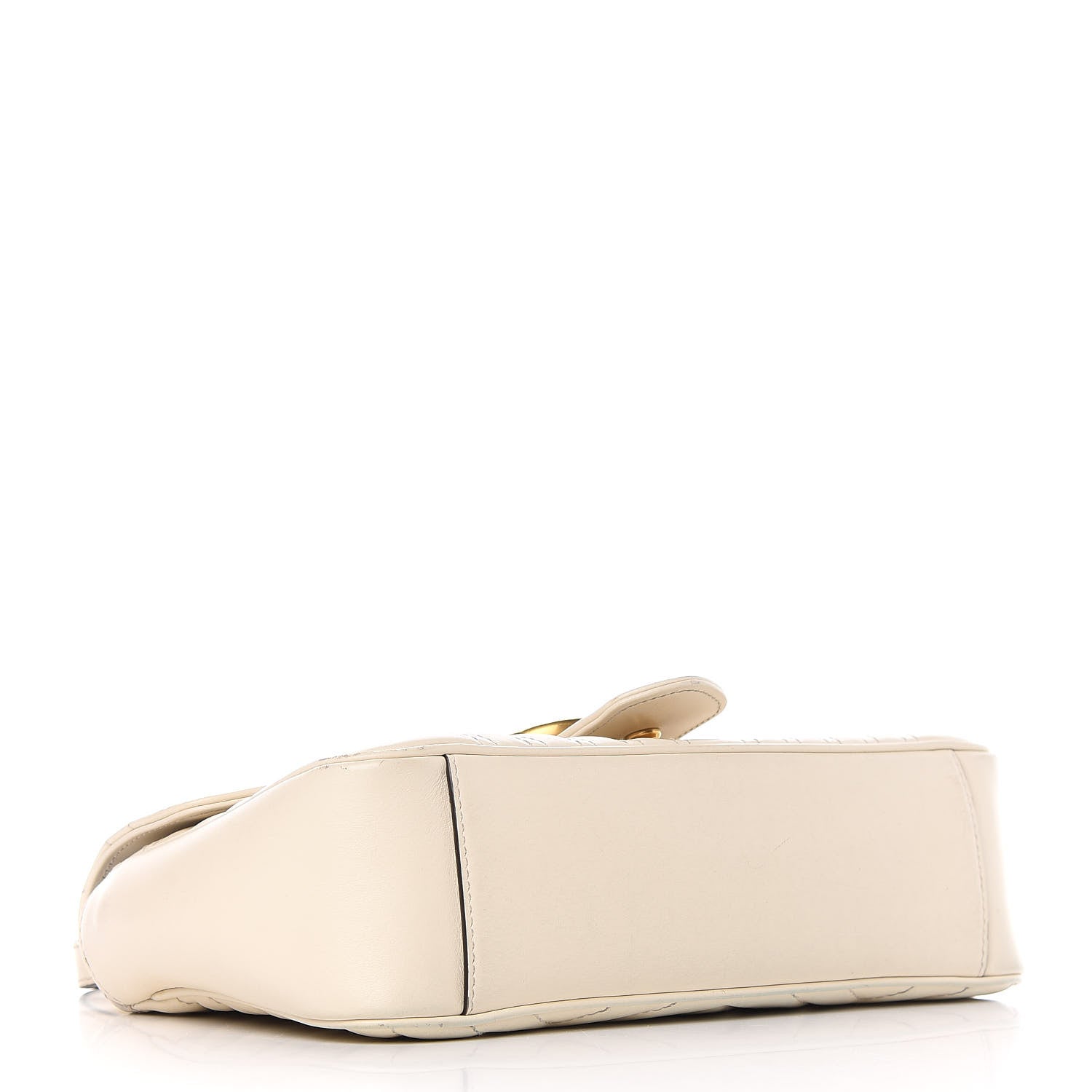 Gucci Calfskin Matelasse Small GG Marmont Shoulder Bag White 5 of 11