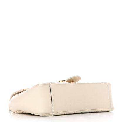Gucci Calfskin Matelasse Small GG Marmont Shoulder Bag White 5 of 11