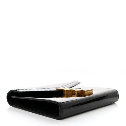 Saint Laurent Patent Monogram Cassandra Chain Wallet Black 4 of 10