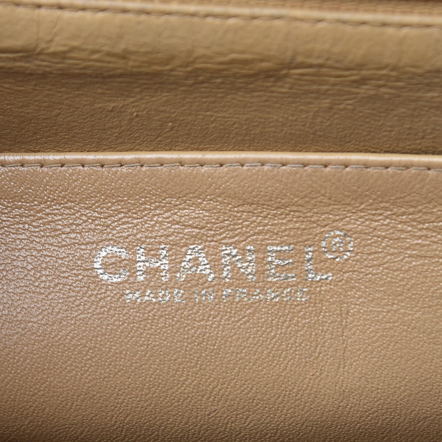 Chanel Caviar Quilted Jumbo Single Flap Beige 8 of 14