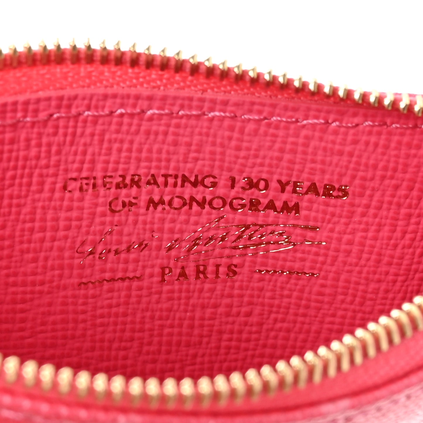 Monogram Origine Key Pouch Rose Ruban