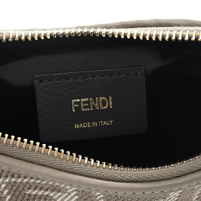 Fendi Denim Jacquard FF Effect Vitello Grace Mini Fendigraphy Hobo Bag Dove White Dove 6 of 10