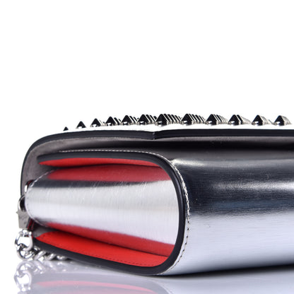 Christian Louboutin Metallic Calfskin Spikes Multimetal Paloma Clutch Silver 7 of 9