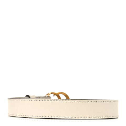 Calfskin Double G 20mm Belt 80 32 Mystic White
