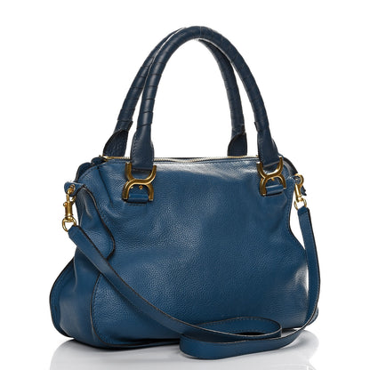 Chloe Calfskin Medium Marcie Satchel Factory Blue 4 of 12