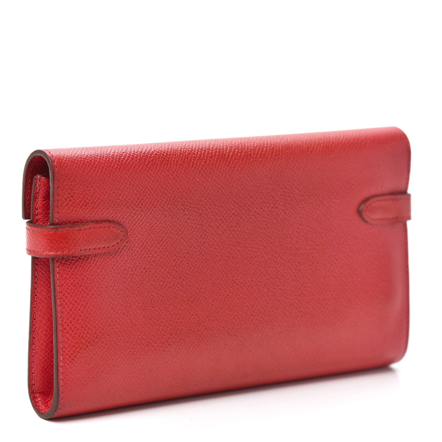 Hermes Epsom Kelly Longue Wallet Rouge Casaque 3 of 7