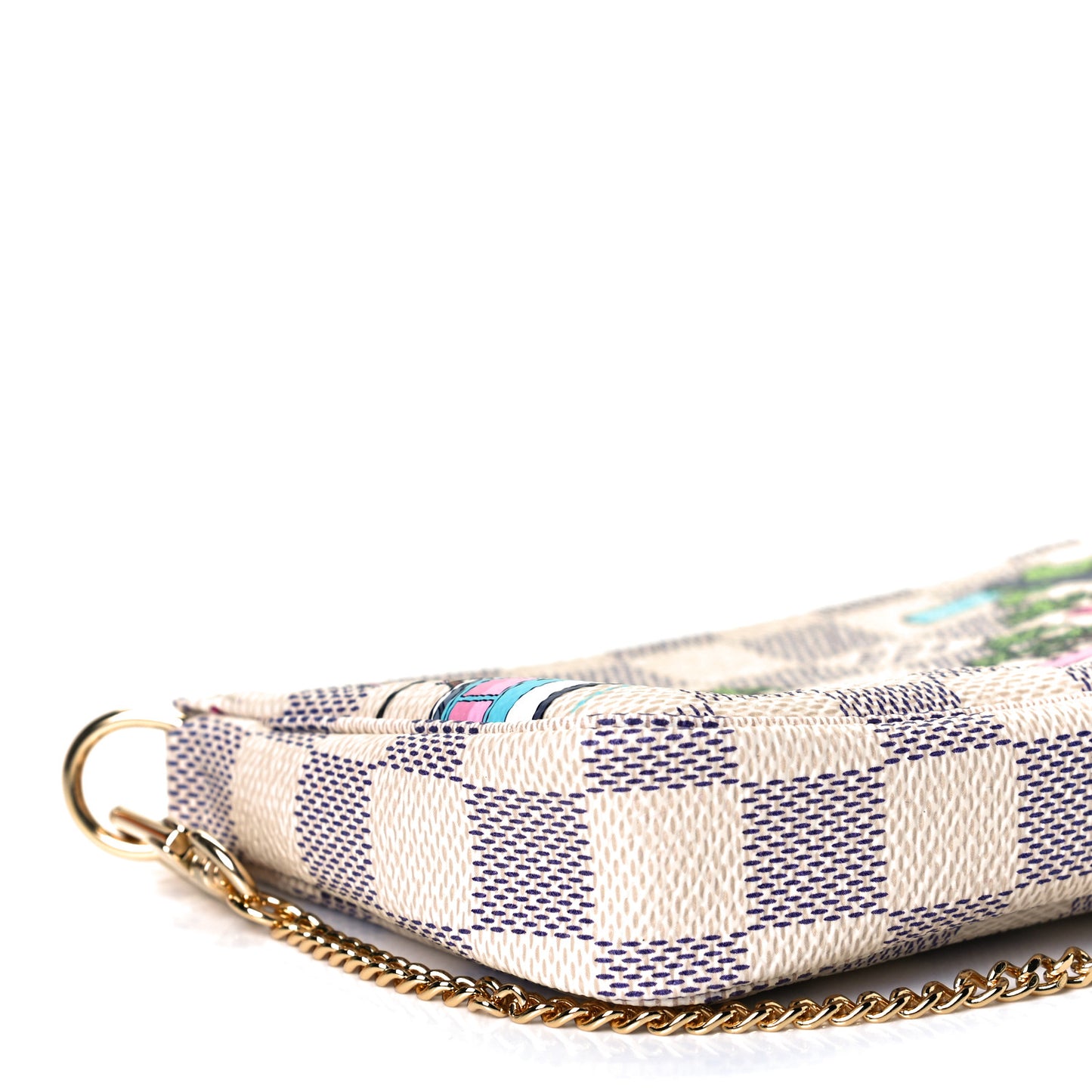 Damier Azur 2021 Christmas Animation Hollywood Mini Pochette Accessories Fuchsia