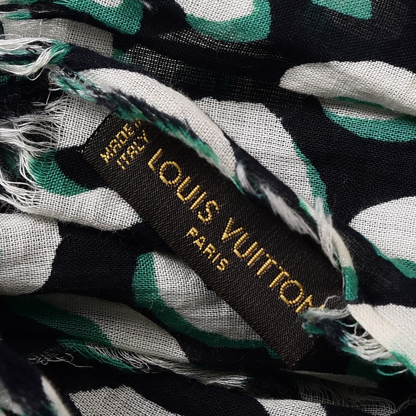 Cotton Leopard Stole Blue Infini
