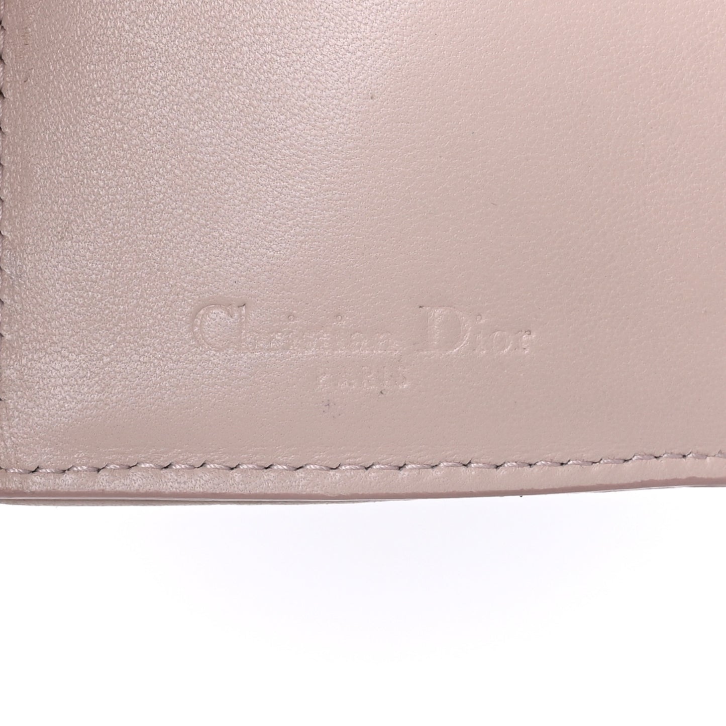 Lambskin Cannage Lady Dior Eden Wallet Light Pink