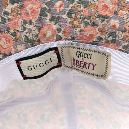 Gucci X LIBERTY OF LONDON Canvas Infinity Abbey Bucket Hat M Perfect Pink Ivory 8 of 8