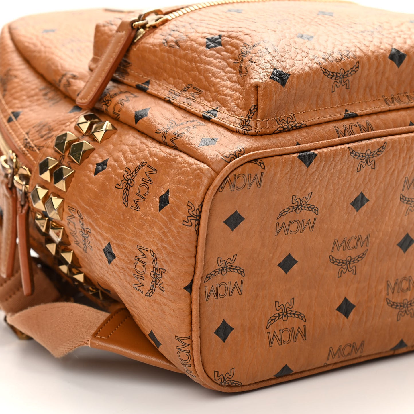 Visetos Small Side Stud Stark Backpack Cognac