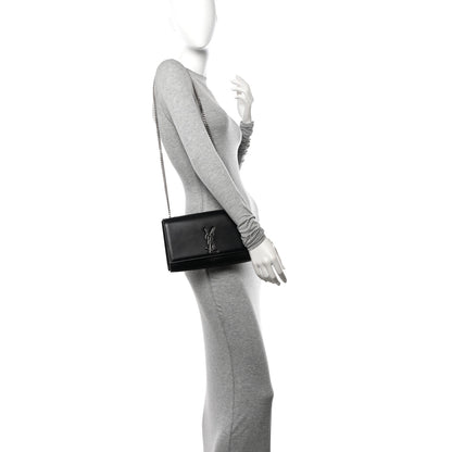 Saint Laurent Grain De Poudre Medium Classic Monogram Kate Satchel Black 2 of 10