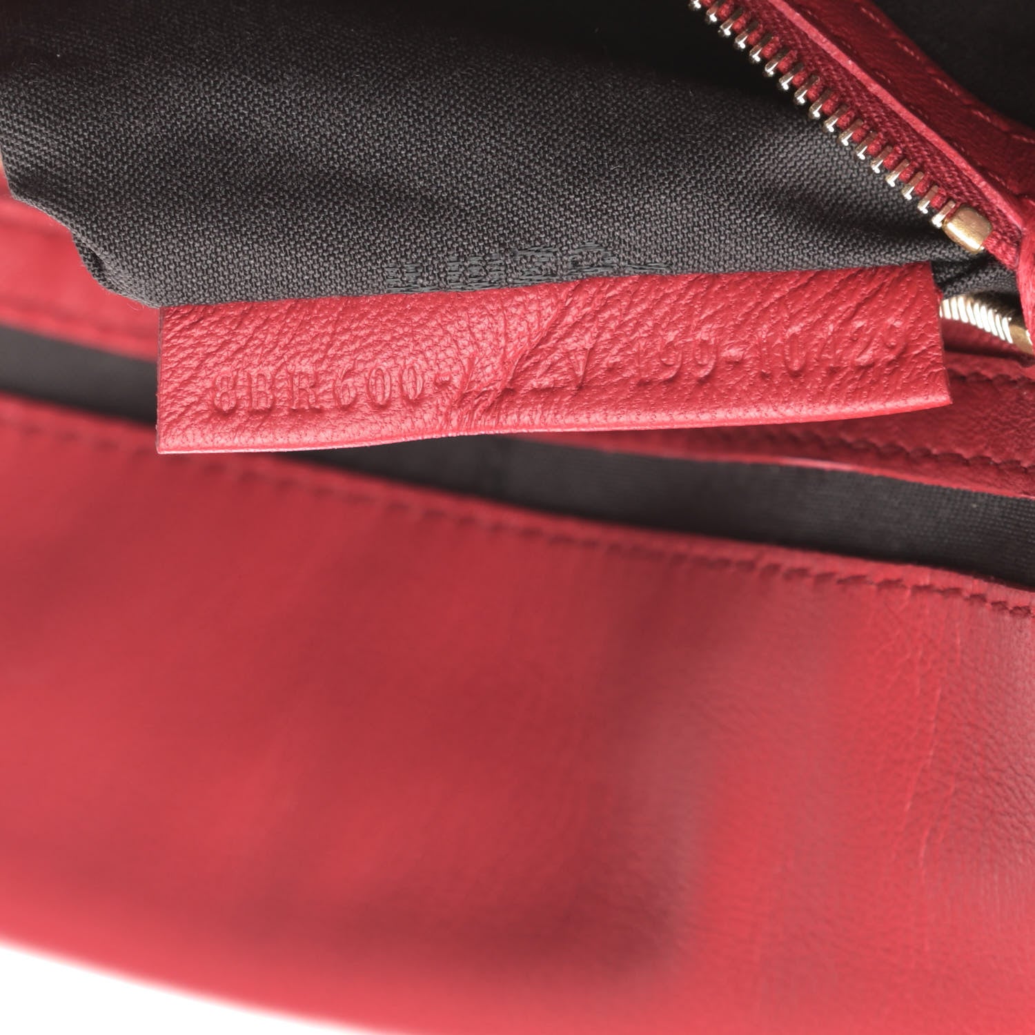 Fendi Nappa FF 1974 Embossed Baguette Fragola 7 of 10