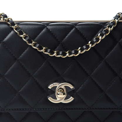 Chanel Lambskin Quilted Trendy CC Wallet On Chain WOC Black 11 of 12