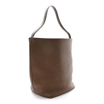 The Row Grained Calfskin Large N/S Park Tote Dark Olive 3 of 11