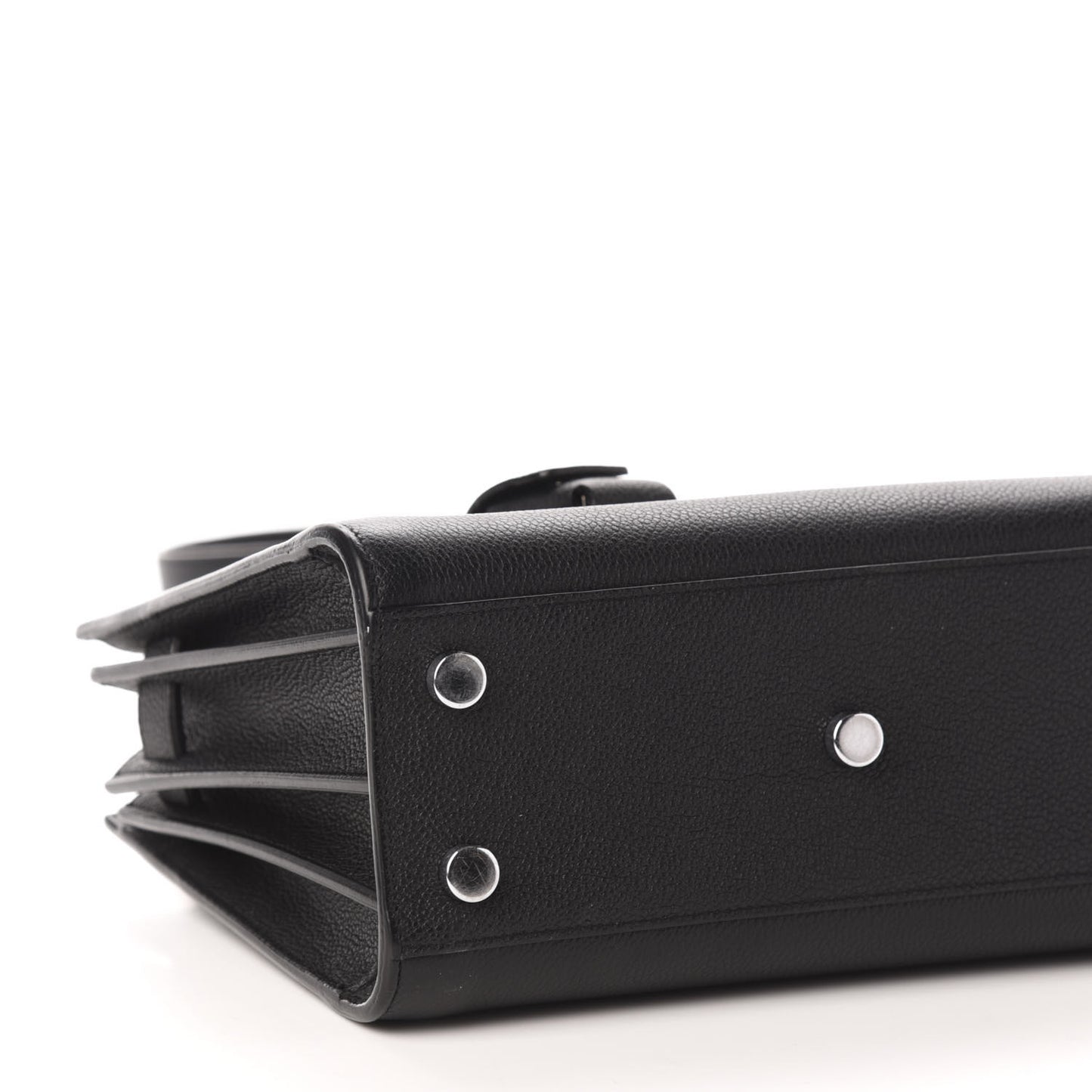 Grained Calfskin Nano Sac De Jour Black