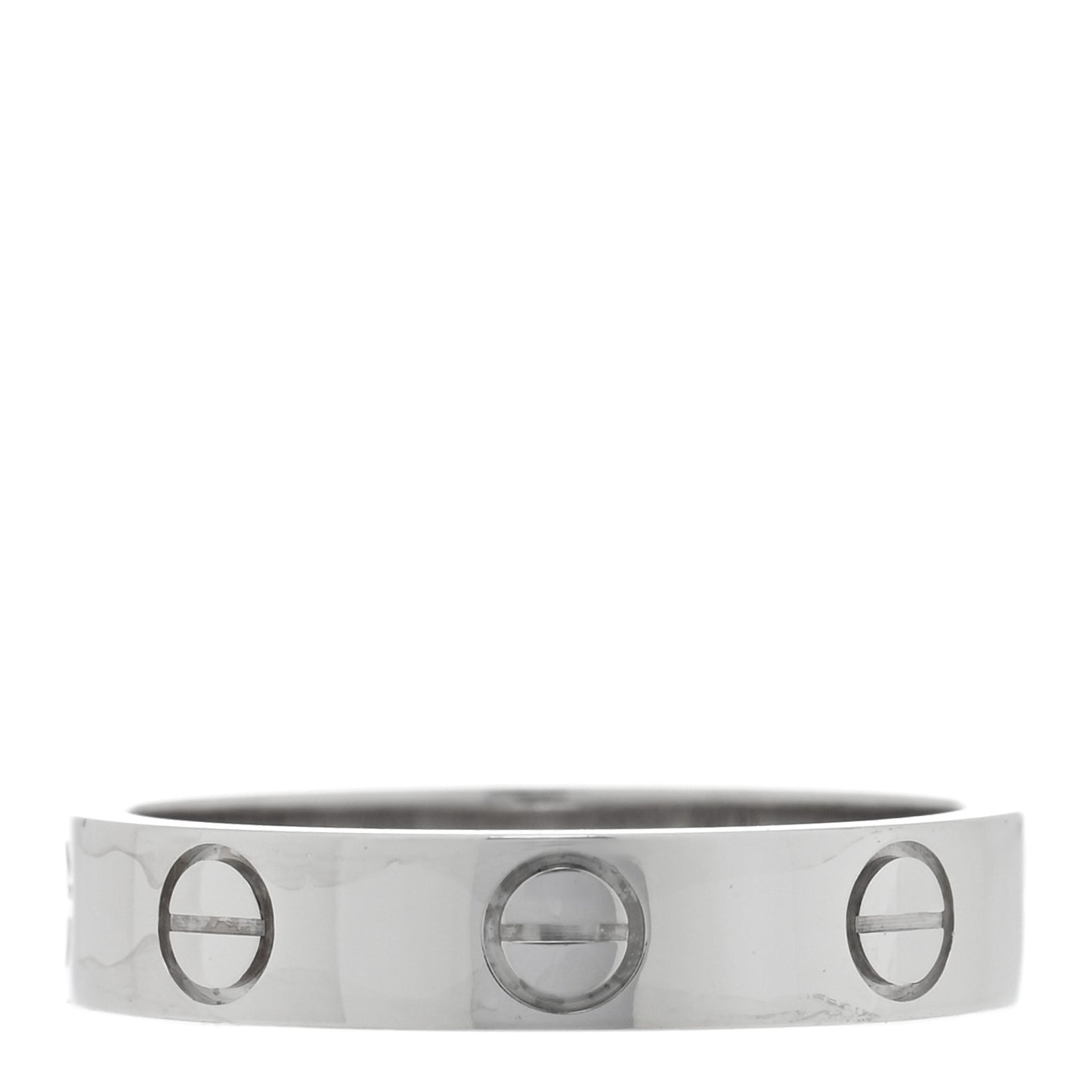 18K White Gold 3.5mm LOVE Wedding Band Ring 48 4.5