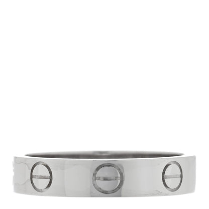 Cartier 18K White Gold 3.5mm LOVE Wedding Band Ring 48 4.5 3 of 4