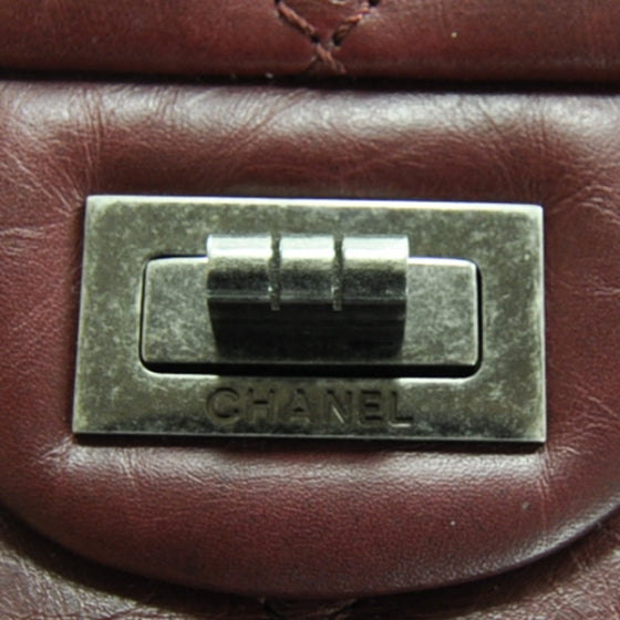 Distressed Leather 2.55 Reissue 226 Flap Bordeaux