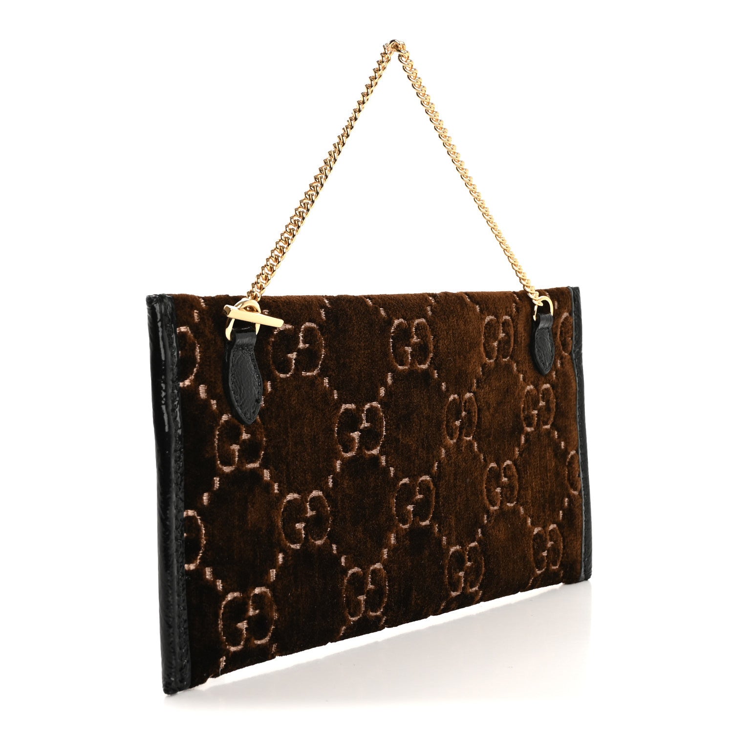 Gucci Velvet GG Monogram Rajah Brown Black 2 of 10