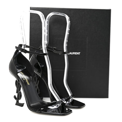 Saint Laurent Patent Calfskin Opyum 110 Sandals 36.5 Black 10 of 10