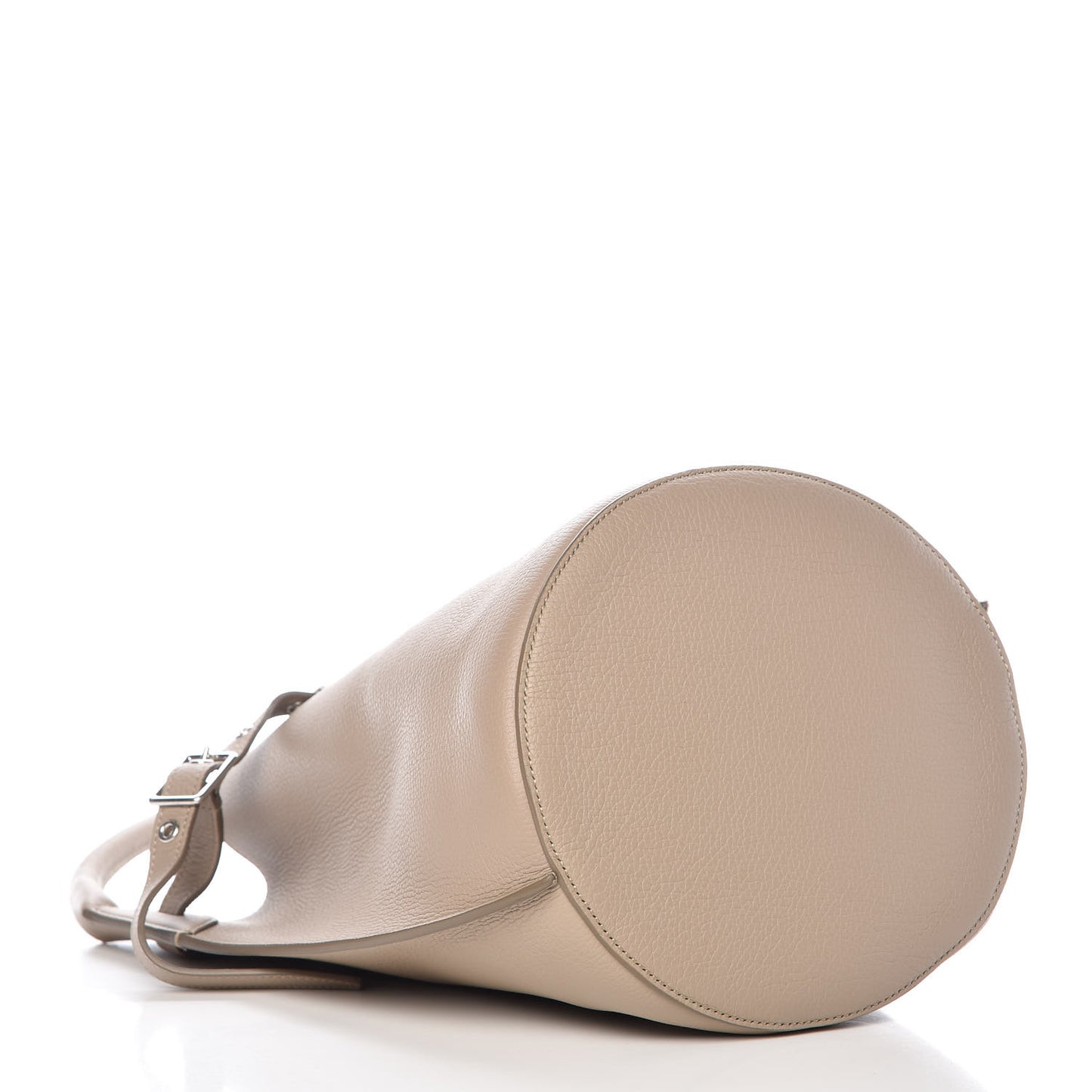 Supple Grained Calfskin Big Bag Bucket Light Taupe
