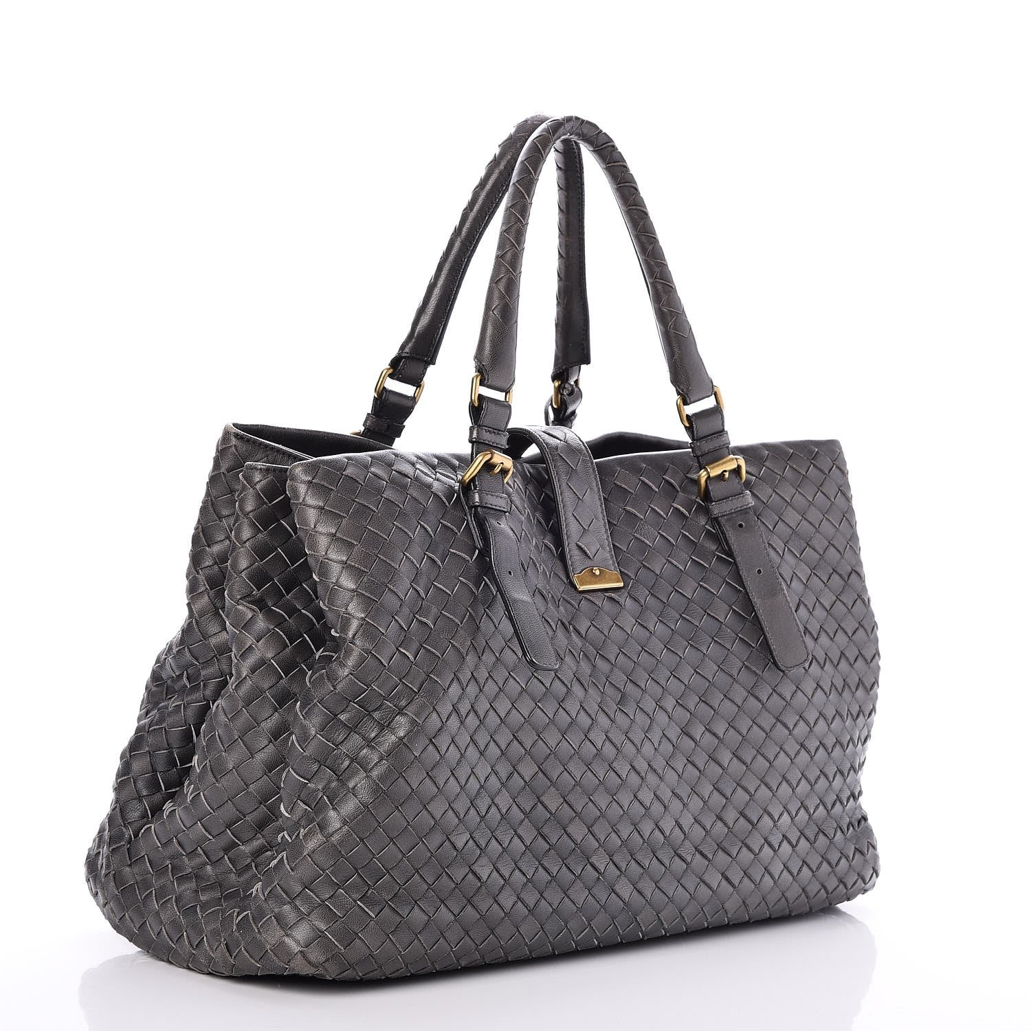 Bottega Veneta Nappa Intrecciato Medium Roma Tote Ferro Gray 3 of 7