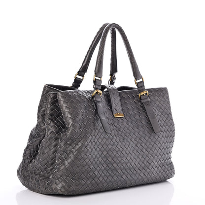 Bottega Veneta Nappa Intrecciato Medium Roma Tote Ferro Gray 3 of 7
