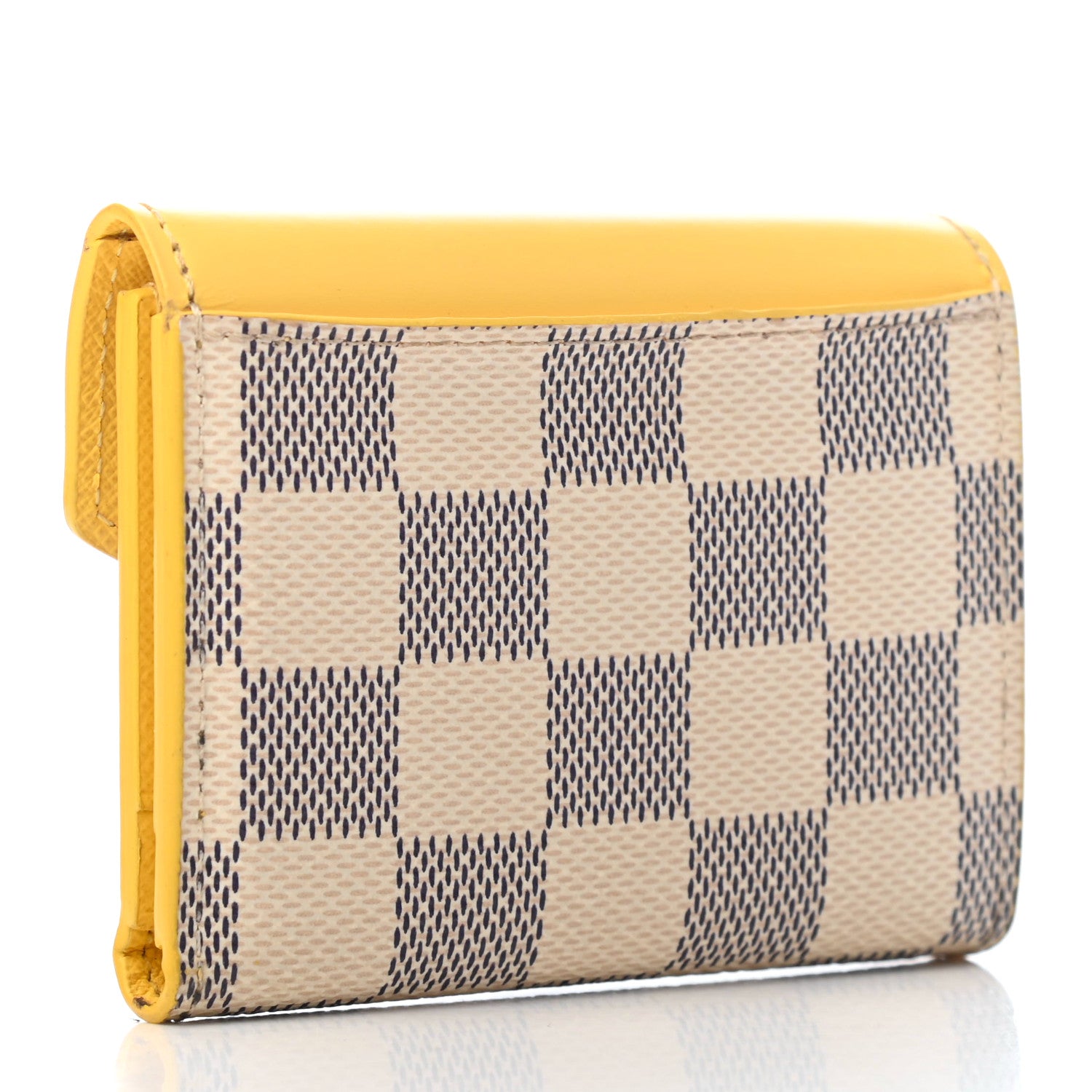 Louis Vuitton Damier Azur Zoe Wallet Jaune Pale 3 of 9