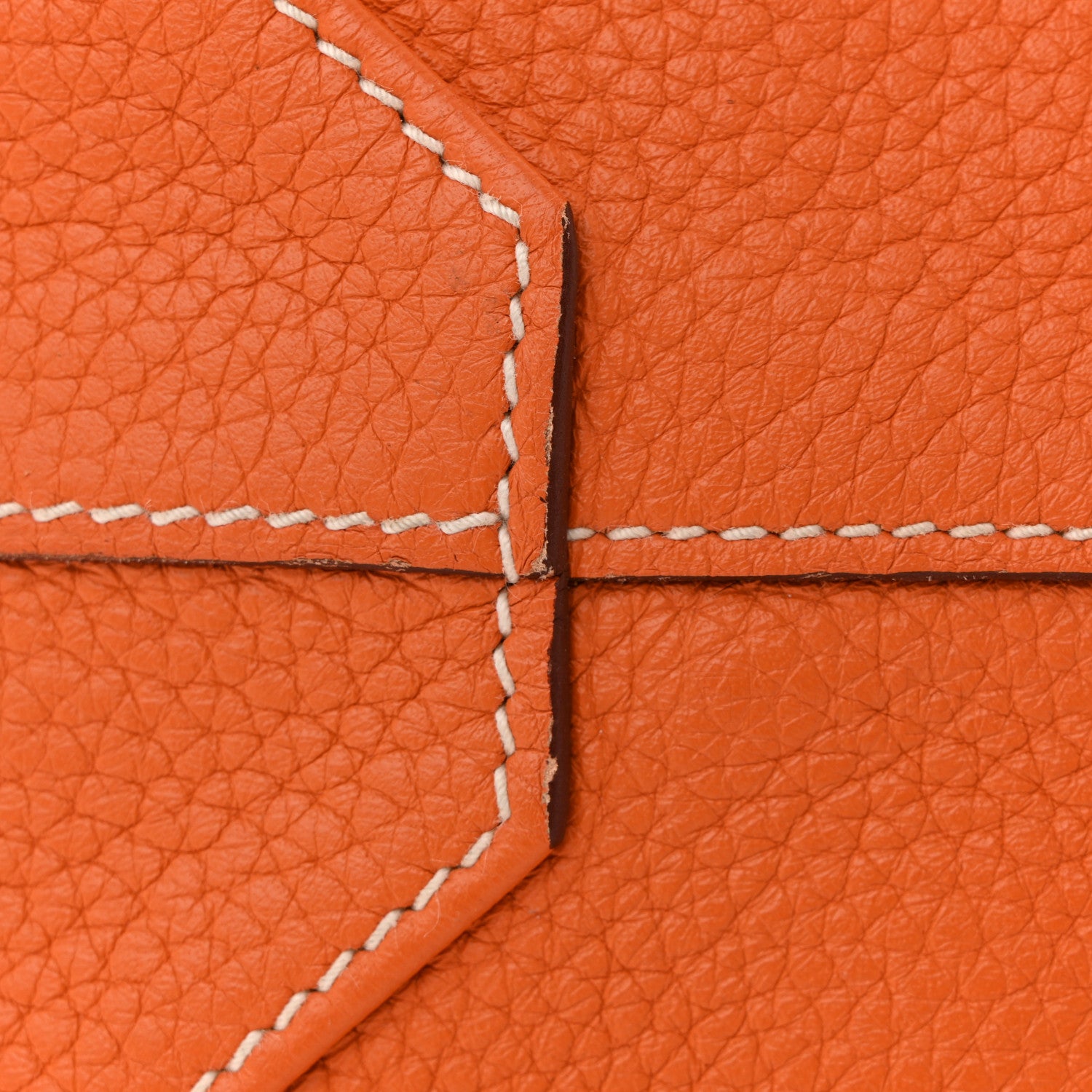 Hermes Taurillon Clemence Double Sens 45 Reversible Tote Orange Gold 11 of 22