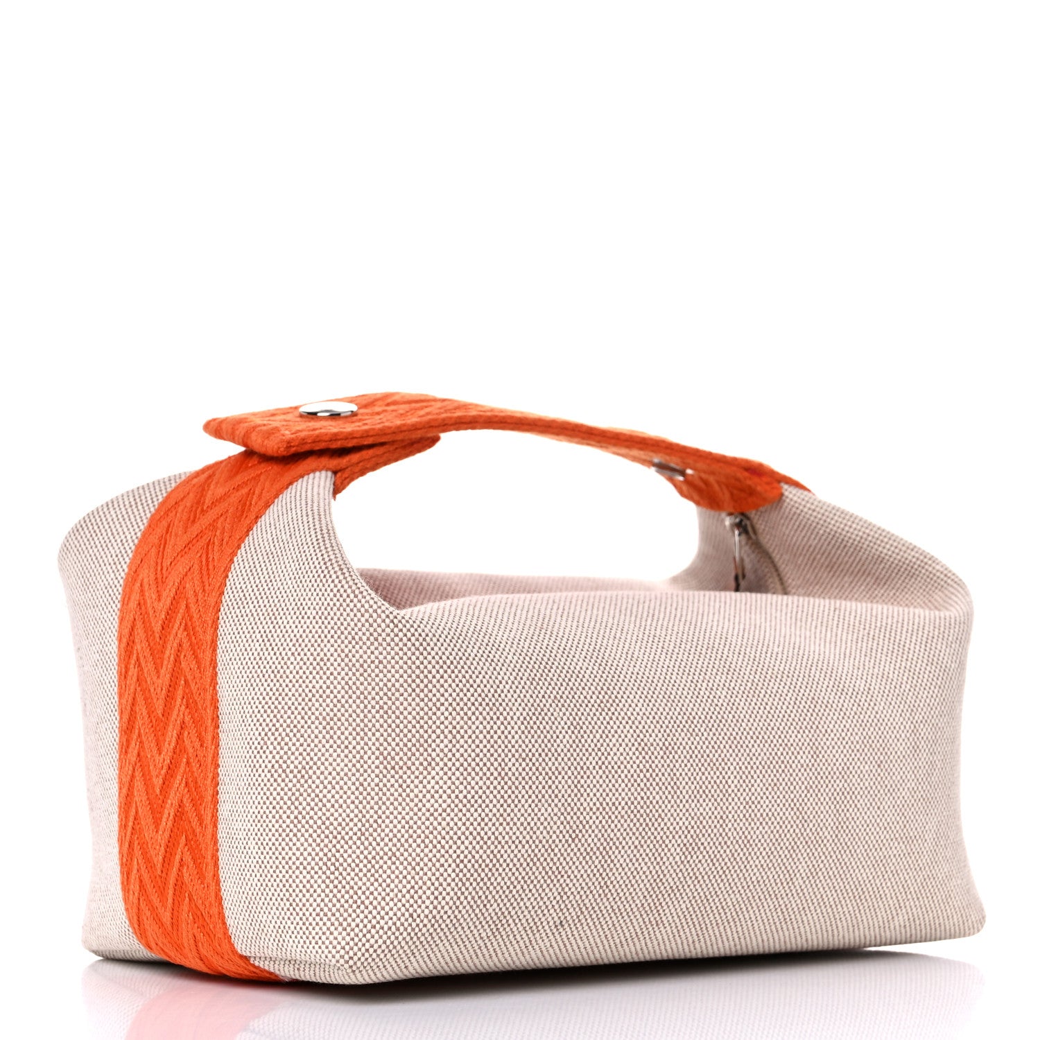 Hermes Canvas Small Bride-A-Brac Pouch Natural Orange 4 of 12