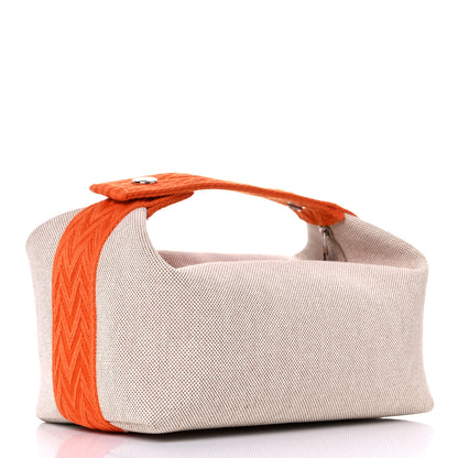 Hermes Canvas Small Bride-A-Brac Pouch Natural Orange 4 of 12