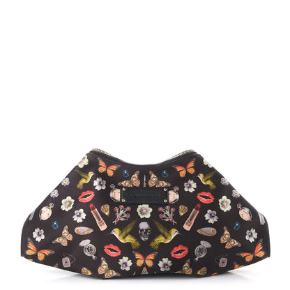 Alexander McQueen Silk Obsessions De Manta Clutch Black 1 of 7