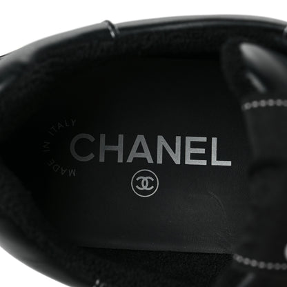 Chanel Calfskin Womens Logo Sneakers 40 Black White 9 of 9