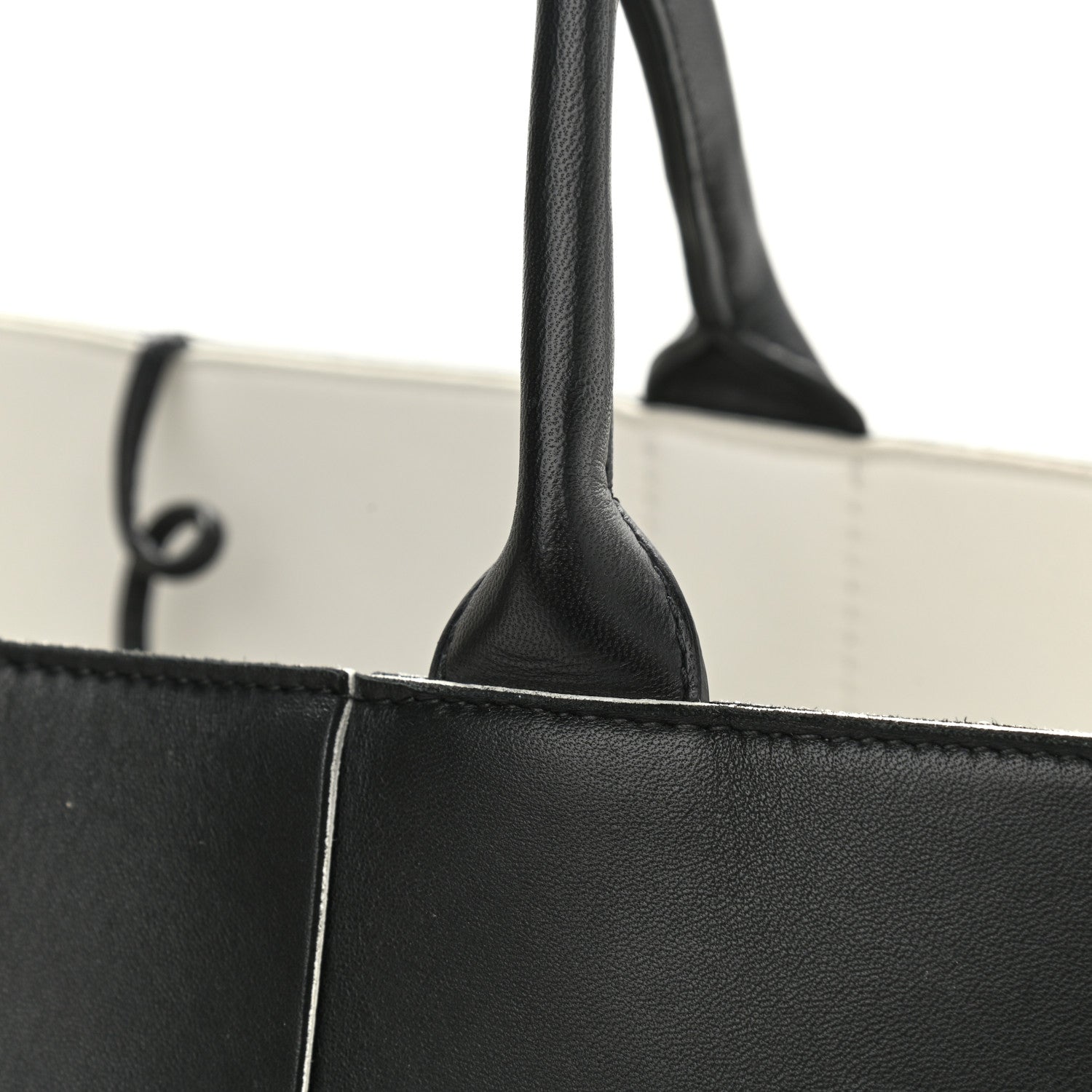 Bottega Veneta Nappa Maxi Intrecciato Arco Tote Black White 14 of 15